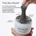 Arencia Black Tea Rice Mochi Cleanser 120g - Image 3